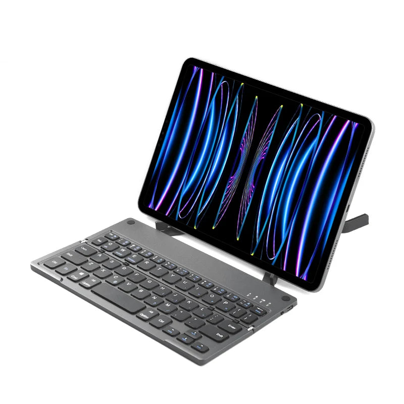 Mini Folding Wireless Keyboard with Stand for Ipad Xiaomi Lenovo Samsung Phone Tablet Keyboard for Android Ios Windows