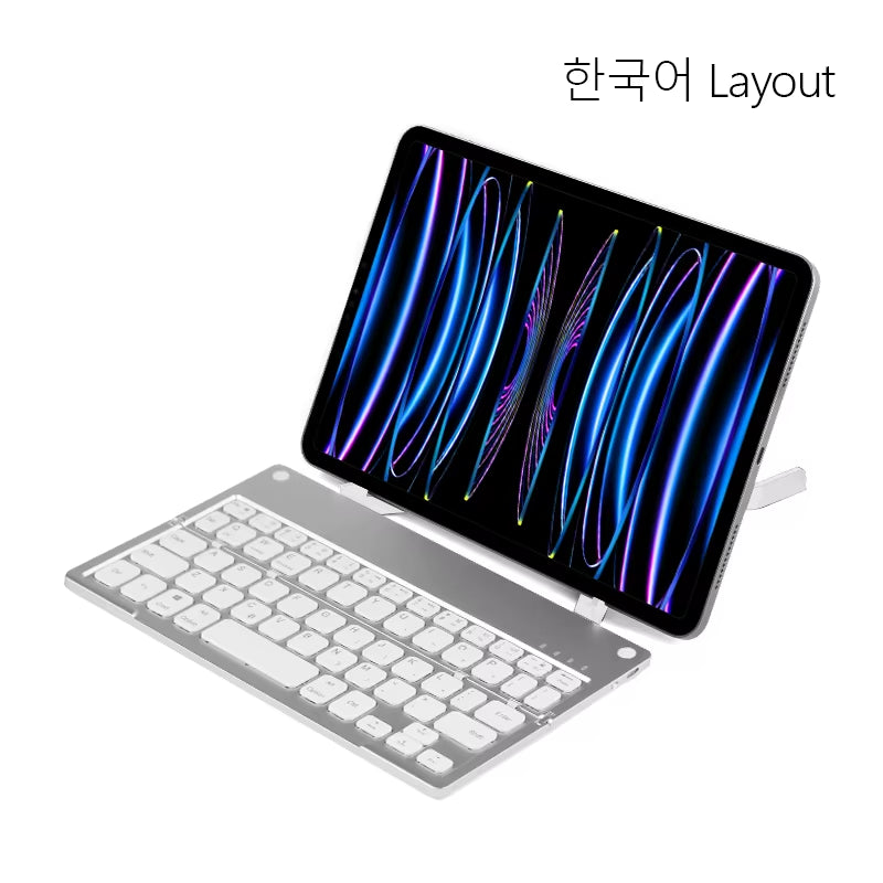 Mini Folding Wireless Keyboard with Stand for Ipad Xiaomi Lenovo Samsung Phone Tablet Keyboard for Android Ios Windows
