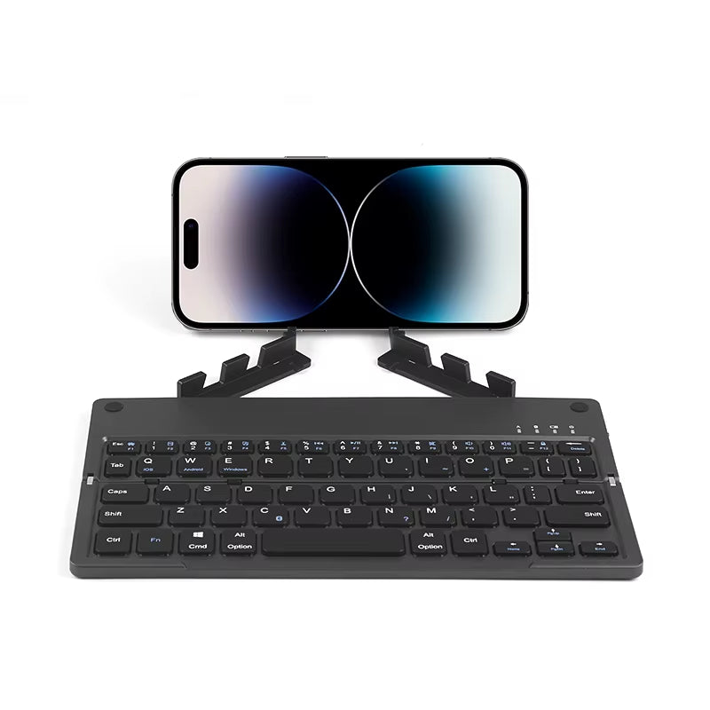 Mini Folding Wireless Keyboard with Stand for Ipad Xiaomi Lenovo Samsung Phone Tablet Keyboard for Android Ios Windows
